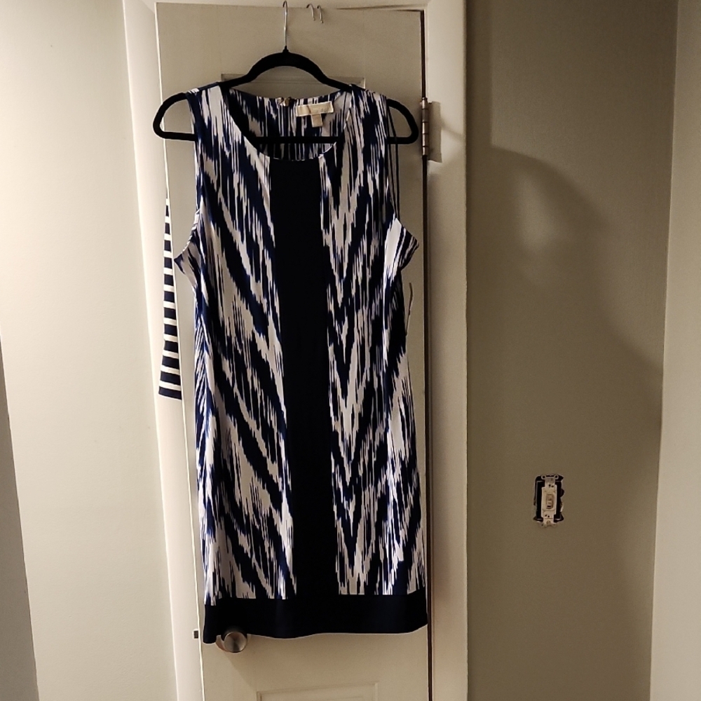 MICHAEL Michael Kors Black and White Striped Dress